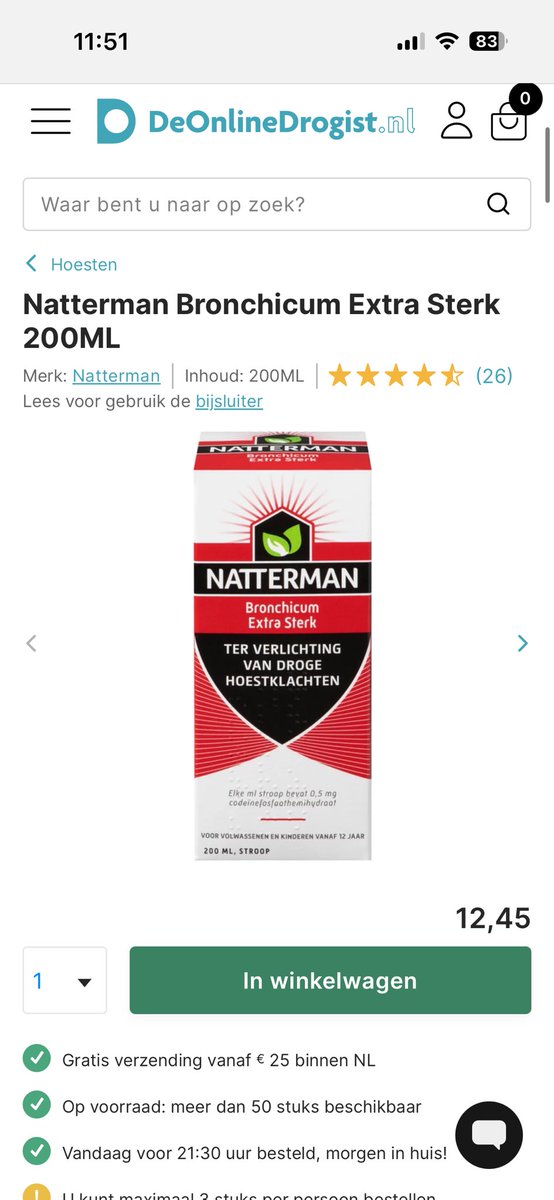 VentjeJoris's tweet photo. Voor hen die verlichting zoeken bij hoesten gedurende de nacht. Deze bevat Codeïne. Is er in 2 varianten en ze verzenden naar Nederland. #Liefdevol #WillieTipje https://t.co/nHWrO39ZzE