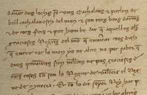 ManelPerez_'s tweet photo. Crònica de Muntaner (s. XIV) sobre la situació poblacional i lingüística de Múrcia i del sud del Regne de València a les darreries del segle XIII. Tot i que està escrita a Xirivella, els blaveros també passaran amb la tisora per a esborrar la història i dir que és pancatalanisme https://t.co/YDYbvDY7lb