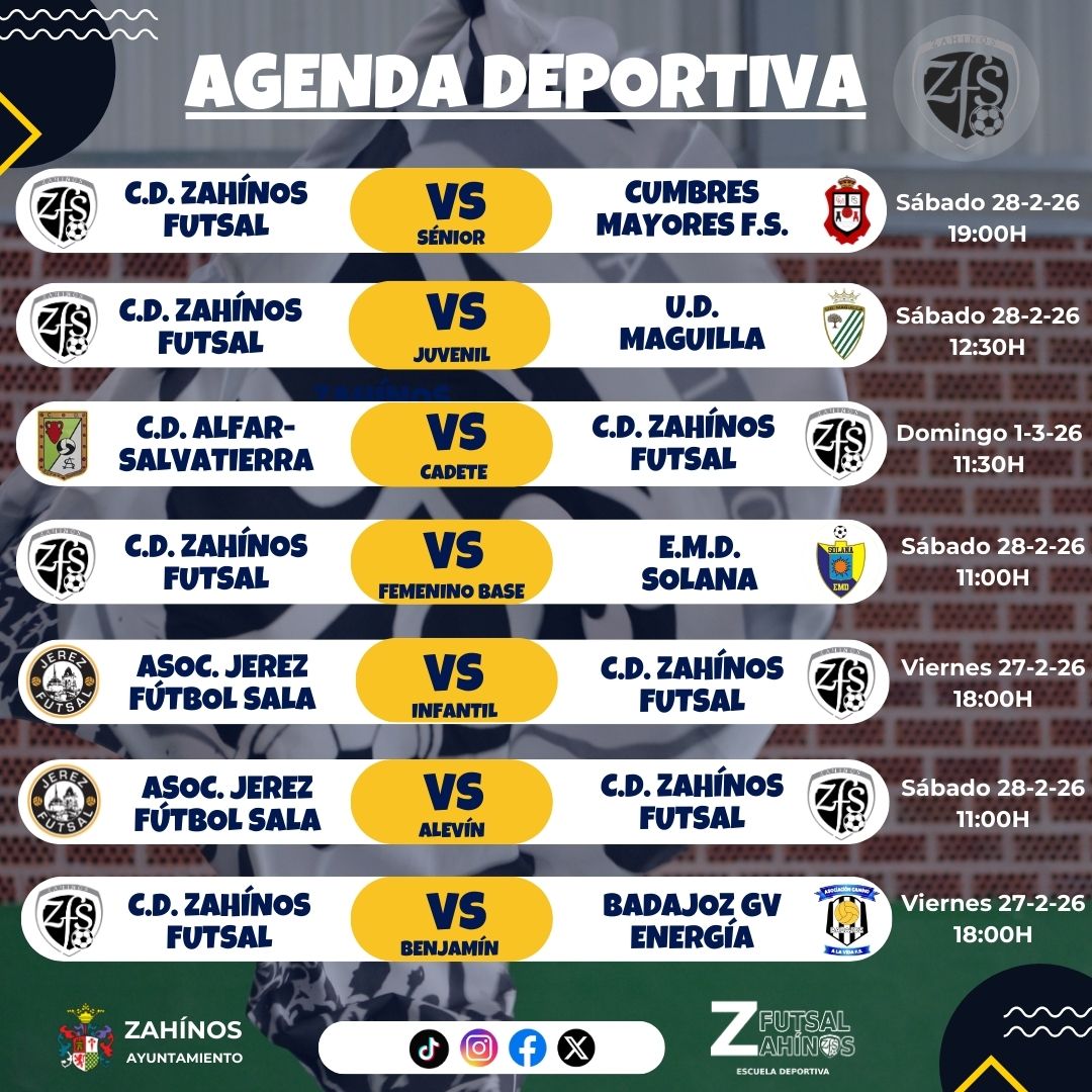 🗓️ Agenda deportiva semanal.

#unidosporunailusión