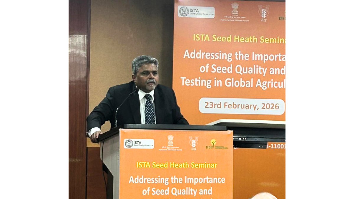 ISTA Seed Health Seminar advanced global seed health, regulatory harmonization, and digital certification for resilient, science-based seed systems.

<a href="/APAARI/">APAARI</a> <a href="/ISTAseedtesting/">ISTA - International Seed Testing Association</a> <a href="/AgriGoI/">Agriculture INDIA</a> <a href="/SeedFed/">International Seed Federation</a> 

#fsii #voiceoftheseed #beejkibaat #Seed #Agriculture #Farming #Research #Regulation