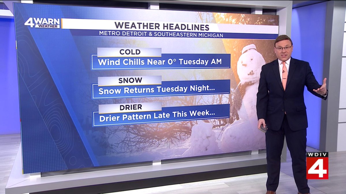 WEATHER HEADLINES: It's a cold start to the day here on Tuesday. Wind chills are near 0° early this morning. But then, we're looking for another round of snow moving into the region through the evening hours tonight. But, some good news, it now looks like we dry things out for