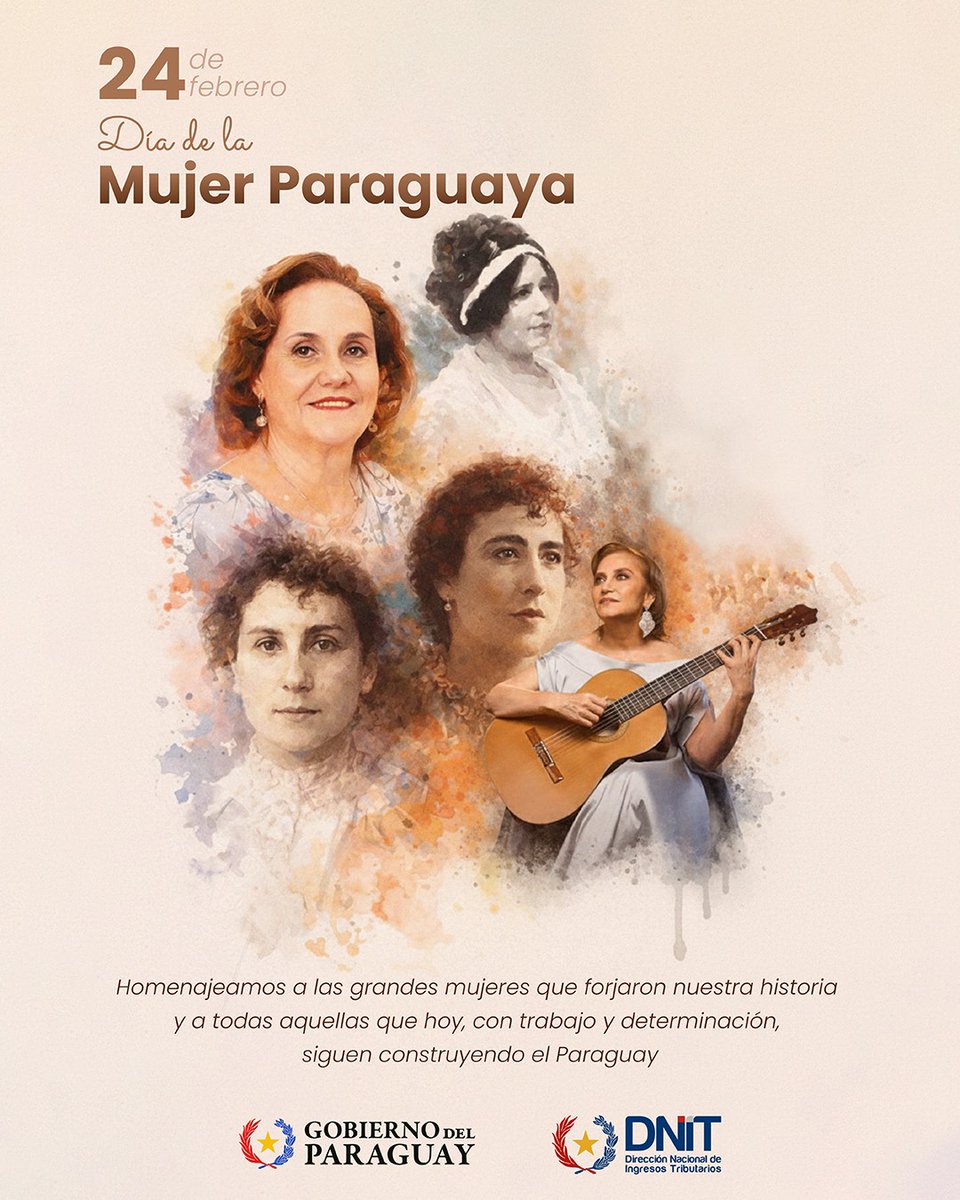 DNITpy's tweet photo. Homenajeamos a las grandes mujeres que forjaron nuestra historia y a todas aquellas que hoy, con trabajo y determinación, siguen construyendo el Paraguay. 🇵🇾

A todas ellas, nuestro reconocimiento y gratitud por ser el pilar fundamental de nuestra cultura, nuestra historia y nuestro futuro.✨