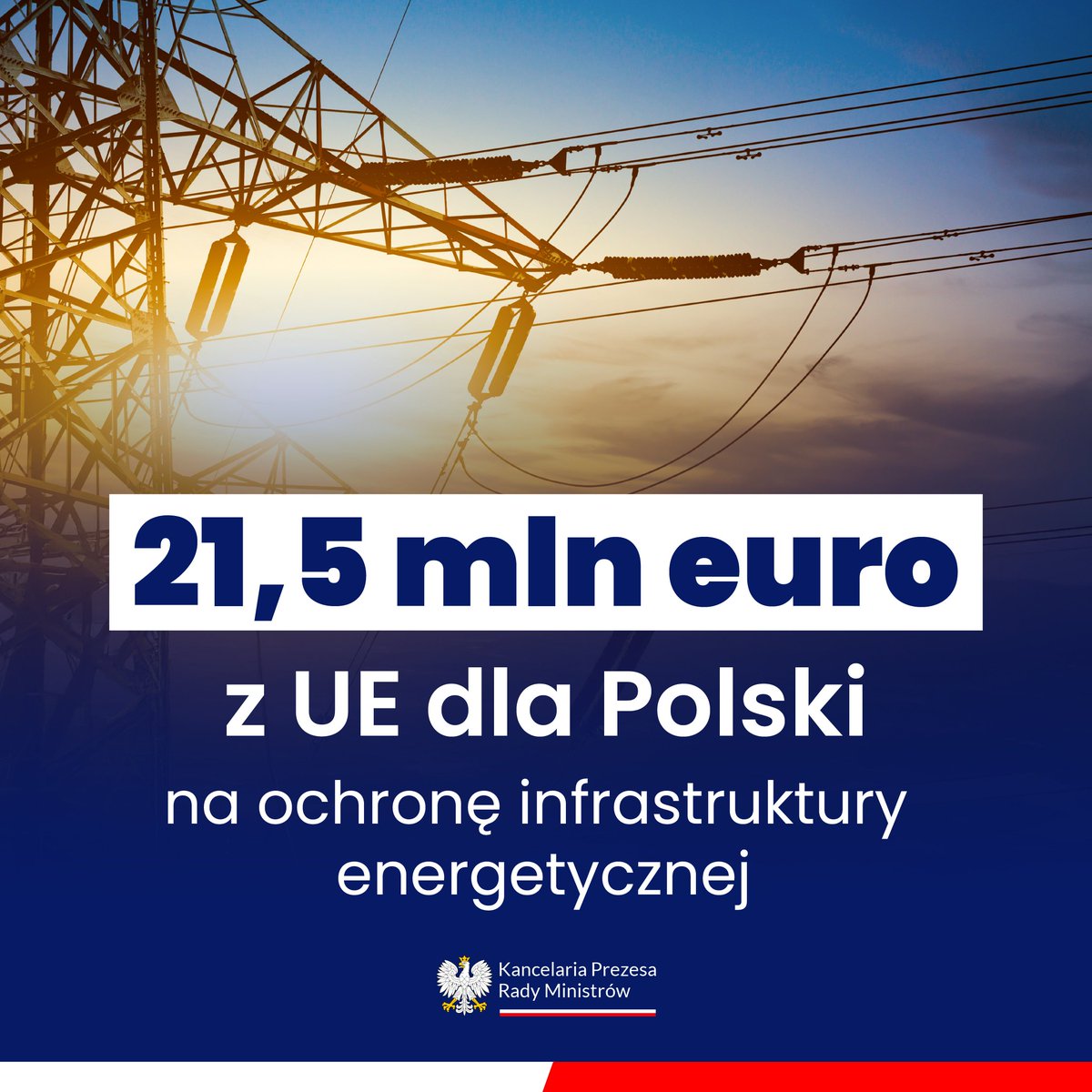 ⚡ Ponad 90 mln zł z UE na wzmocnienie ochrony polskiego systemu elektroenergetycznego.

Środki z programu CEF zwiększą odporność infrastruktury na zagrożenia fizyczne i cybernetyczne oraz wzmocnią bezpieczeństwo energetyczne Polski i regionu 🇵🇱🇪🇺

Więcej informacji w komentarzu