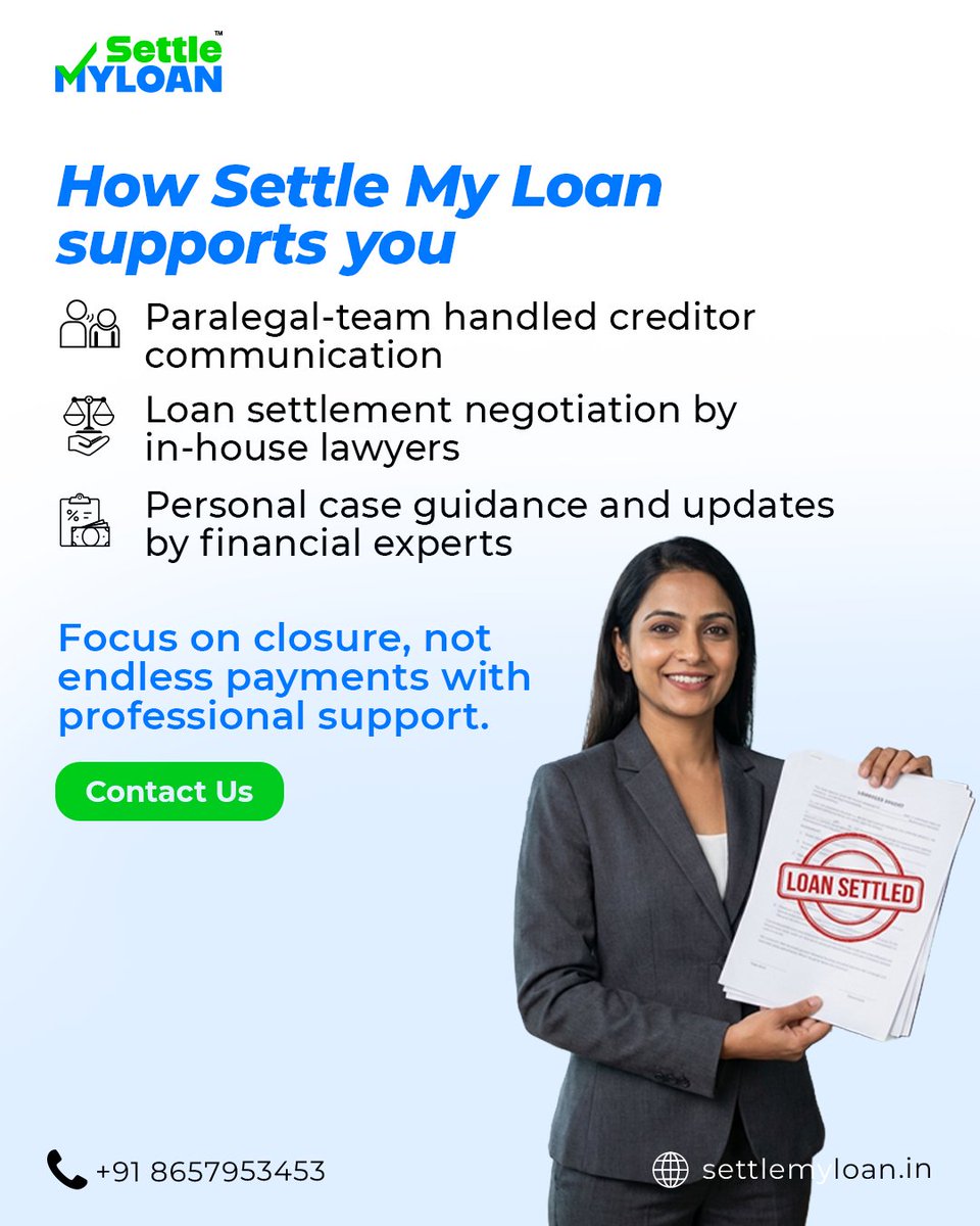 settlemy_loan's tweet photo. Break the debt chain. Begin again.
📩DM for a FREE consultation
📞 +91 8657953453
🌐 https://t.co/Tn10fRaQbf
#BreakTheDebtChain #settlemyloan #LoanSettlement #DebtSupport #FinancialReset MentalPeace BeginAgain https://t.co/cJNGxnYiDr