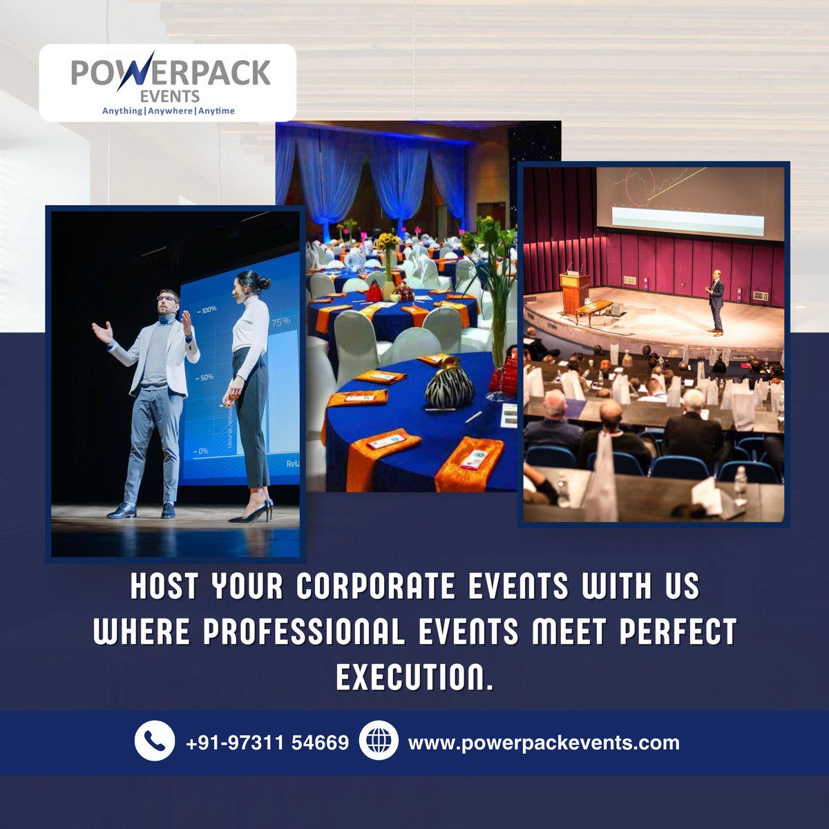 Powerpackevents's tweet photo. Turn your corporate vision into an unforgettable experience.
Let’s create something extraordinary together.
📞 Call Us: +91 97311 54669
🌐 Visit: https://t.co/N4cAfzpj03
📩 DM us to book your next event!
#CorporateEvents #EventManagement #EventPlanning #PowerpackEvents https://t.co/KwxwJmTv4j