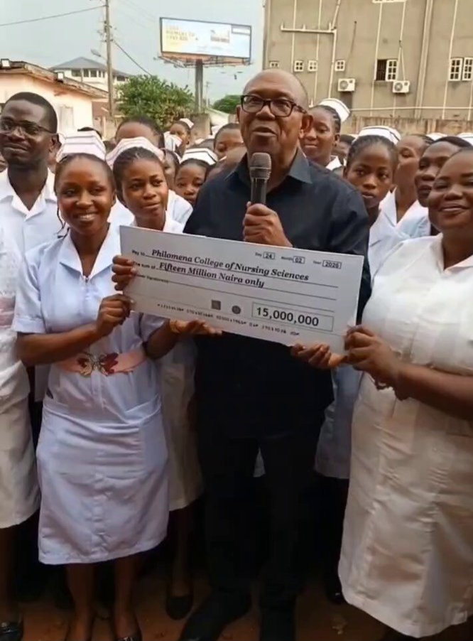 JUST IN: Peter Obi Donates ₦15 Million to Boost Education at St. Philomena Catholic College in Edo State parallelfactsnews.com/peter-obi-dona…