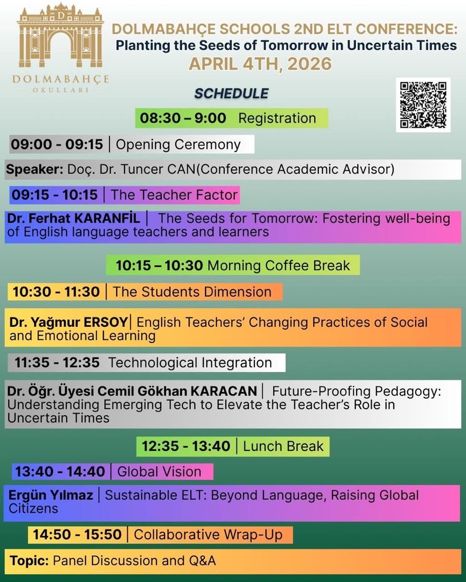 tuncerca's tweet photo. @Dolmabahceokul  ELT Conference 2026.

KAYIT İÇİN : 
https://t.co/z8Q7LKCmDe https://t.co/Ln1fYBHreI