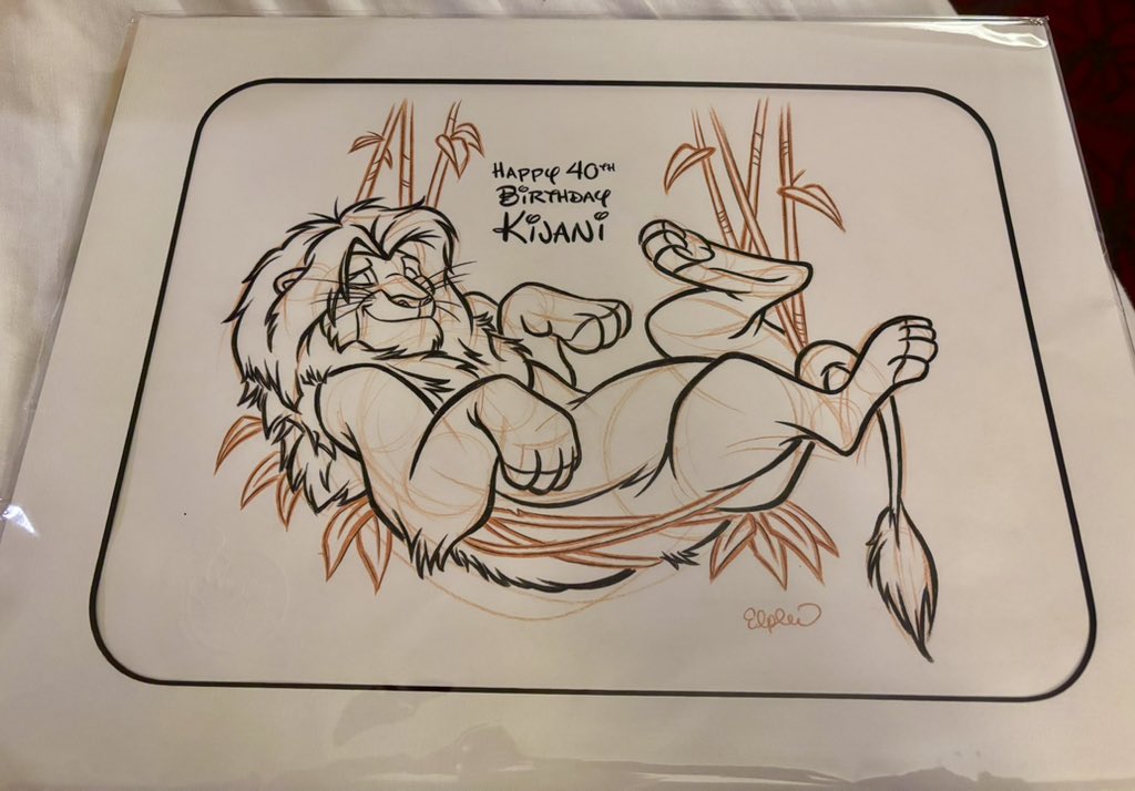 I am 40 today, can’t think of a better place to spend it than Disneyland with friends &amp; loved ones ❤️

Commissioned a Disney artist for this sketch last night, she put her heart &amp; soul into it, art I will cherish forever!

TY all who’ve reached out w/bday wishes. Means so much 🥹