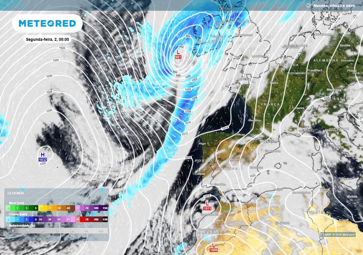 MeteoredPT's tweet photo. ⛈️ Previsão a médio prazo: as #tempestades e as gotas frias irão aproximar-se de Portugal.

🗞️ Confira a previsão por Marta Godinho: https://t.co/kQfn9CwJiV https://t.co/zs8hZJl3l3