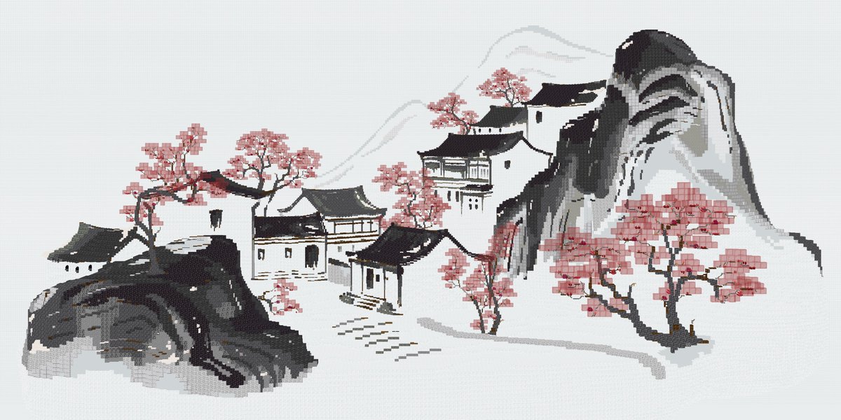 水墨画 #我的世界建筑 #Minecraft #Minecraftbuilds #Minecraft建築