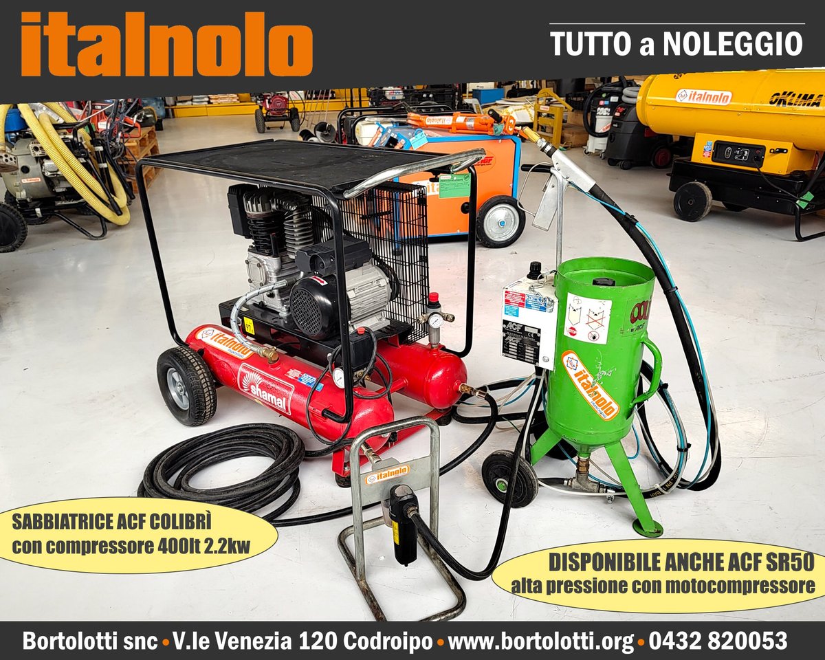 BortolottiSnc's tweet photo. Abbiamo fatto qualche aggiornamento e correzione alla nostra pagina di introduzione alle sabbiatrici a noleggio 👉 https://t.co/M2buOw7hgD 😎 https://t.co/xTWZR3hMQg
