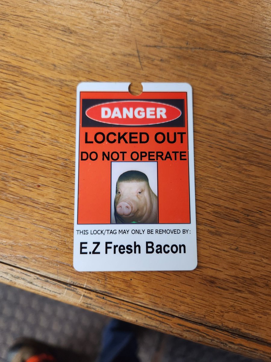 Grezzles's tweet photo. Found this on someone's lock during a LOTO audit... https://t.co/7IFcbM65VZ