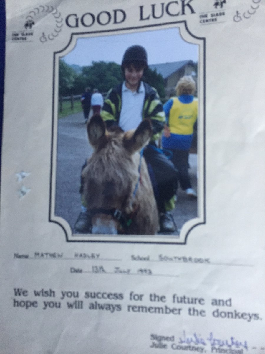 #ThrowbackTuesday to the summer of 1993, when I rode a donkey on a school trip to a local donkey sanctuary in Sidmouth. I was just nine years old at the time.
