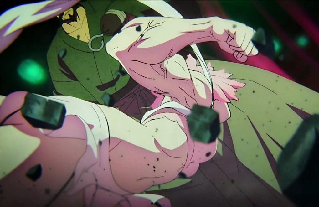 身体の一部の筋肉を肥大化させて戦い、表はかわいい健気な女の子を振る舞って中身は残忍なのがもうザ・人外って感じで最高だし4枚目とか海外のクソデカ筋肉娘のイラストとかでしか見たことない構図で世の中の筋肉娘もついにここまで来たかと感じた… 