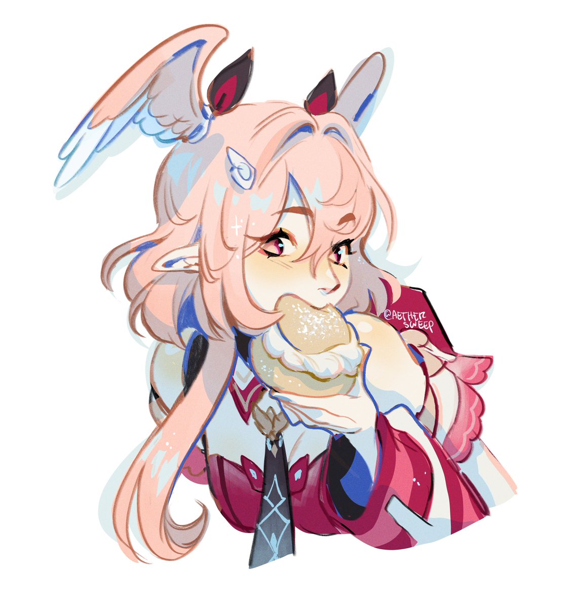 since she's a swede i made her eat a semla #leak #linnea #genshinimpact