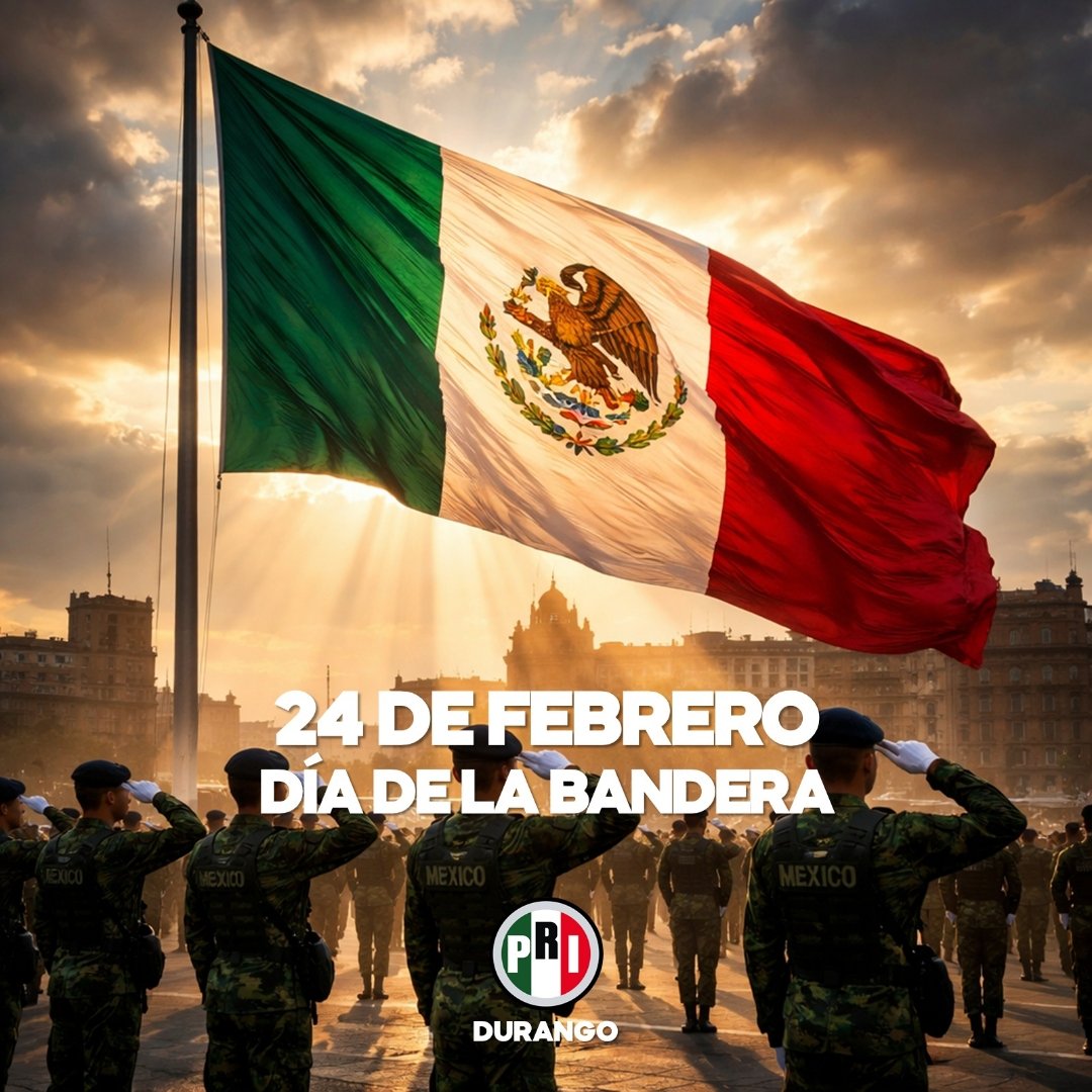 🇲🇽 Día de la Bandera | #24deFebrero

Hoy honramos a la Bandera de México, símbolo de nuestra historia, lucha y unidad.
En el PRI Durango reafirmamos nuestro compromiso con la legalidad, la justicia social y la soberanía.

Orgullo que nos une. 🇲🇽

#Inmortales
#MasVivosQueNunca