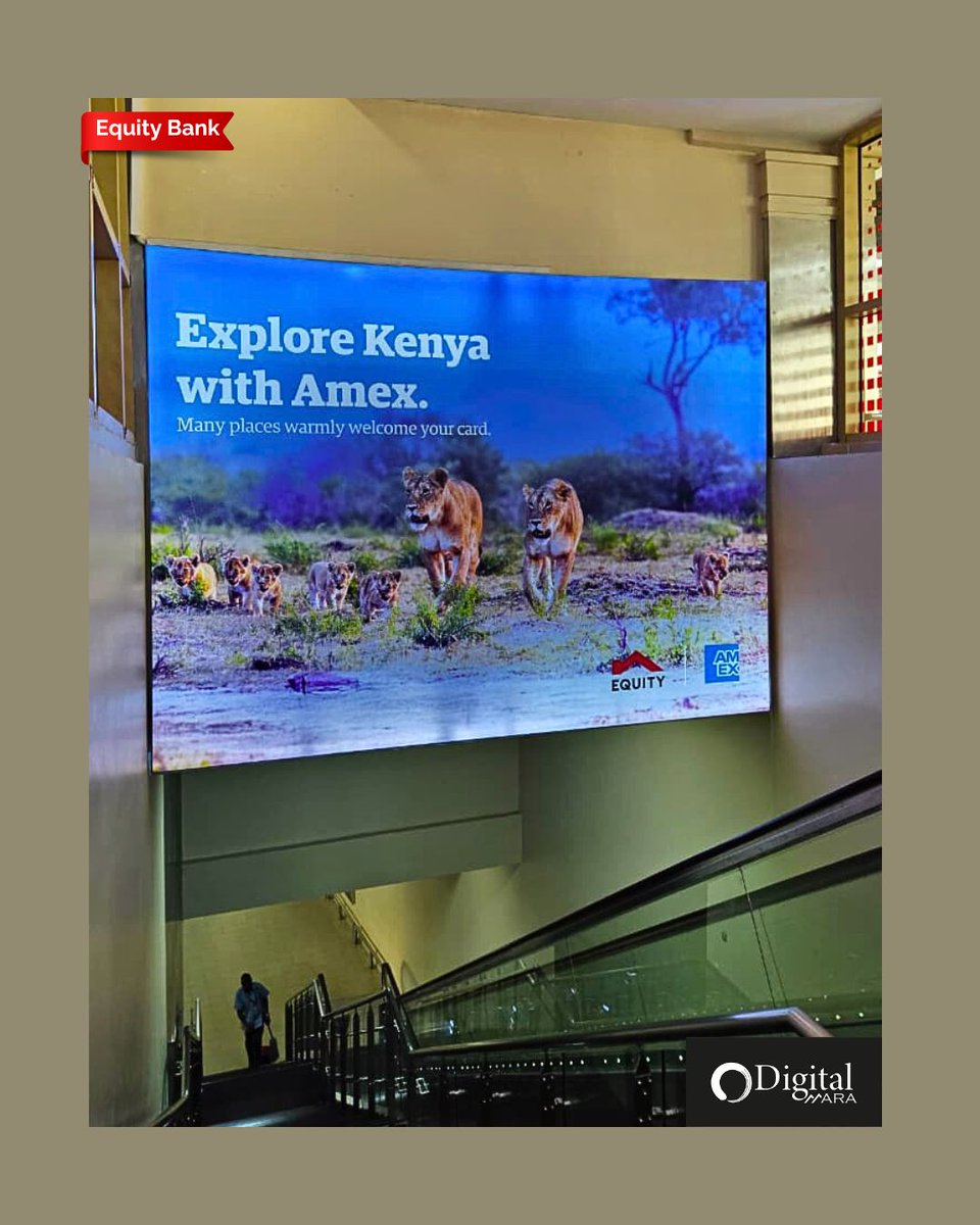 DigitalMara1's tweet photo. "Empowering Africa's prosperity" 

Equity Bank now featured at JKIA, a space that delivers premium visibility, global impressions and unmatched brand positioning.

#digitalmara #equitybank #airportvisibility #kenya https://t.co/PphrKpyxsZ