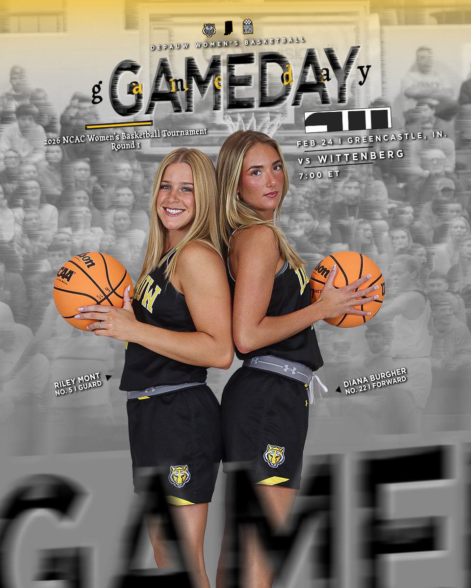 TOURNAMENT TIME

🏀 <a href="/DePauw_WBB/">DePauw Women’s Basketball</a> takes on Wittenberg at home for the quarterfinals of the NCAC Championship Tournament! Tip off at 7 PM

#TeamDePauw #d3hoops