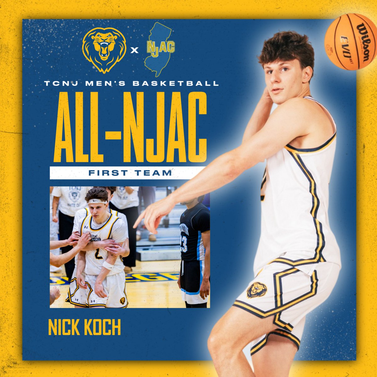 tcnjlions's tweet photo. MBB | Congrats to Matt Solomon (first DPOTY in program history) and Nick Koch on being named to the All-NJAC 1st Team!

https://t.co/60qynrcAIn

#TCNJ #LionPride #d3hoops @TCNJMBB https://t.co/M4hxhwp5BY