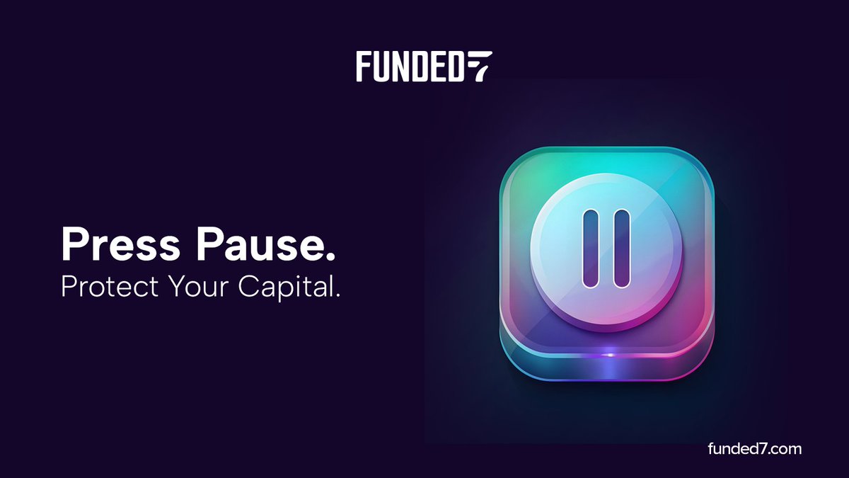 Press Pause. Protect Your Capital.
Not every market move deserves your reaction.
Discipline is a strategy.

Trade smart. Stay funded.
my.funded7.com/en/challenges?…