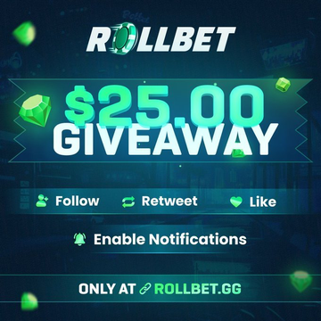 💸$25.00 Litecoin Giveaway     

To participate you must:         

❖ Follow <a href="/rollbetgg/">Rollbet.gg</a>
❖ Like + Retweet   
❖ Tag one friend       

⏳15h until a winner gets chosen, best of luck!