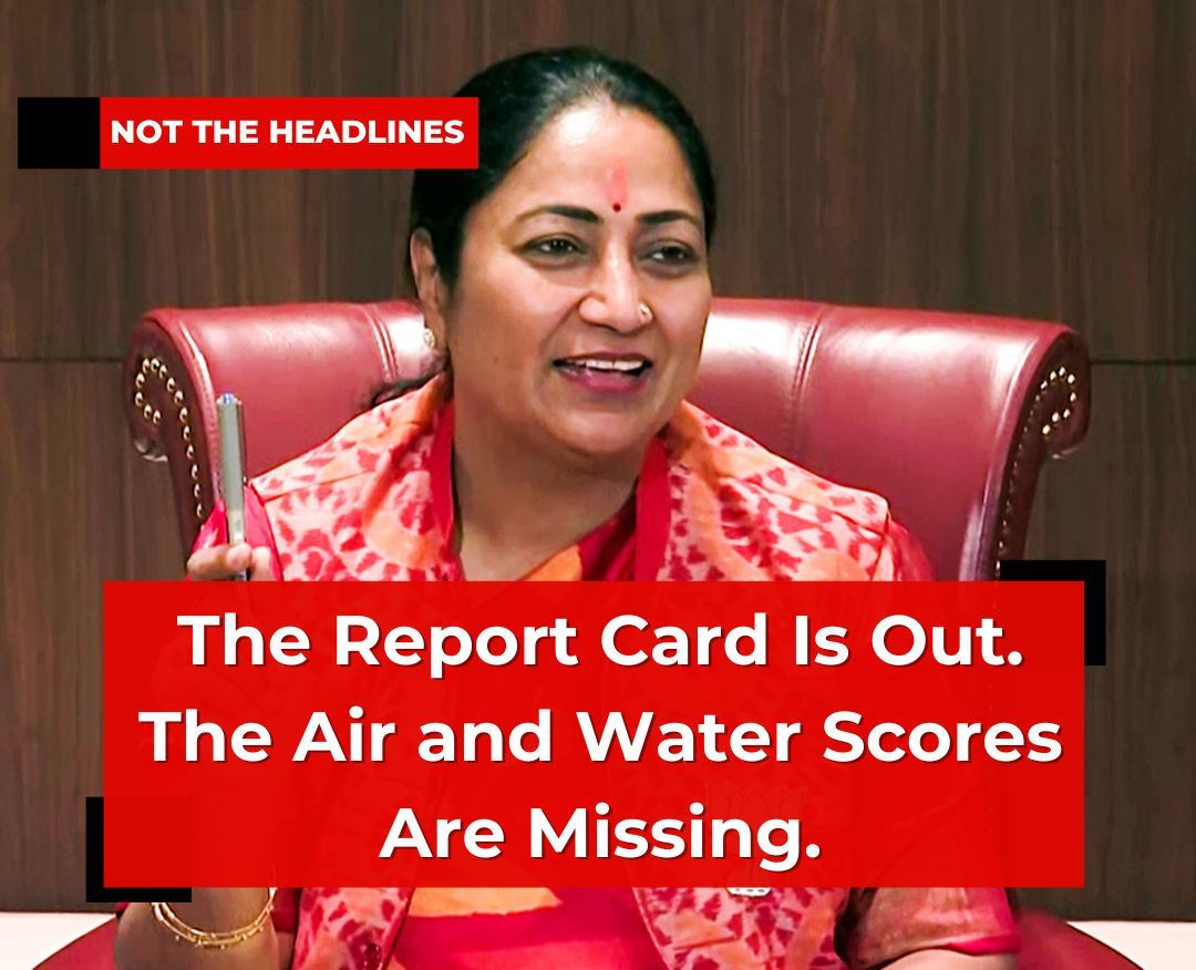 nthdaily's tweet photo. When Rekha Gupta presented her government’s first-year “report card,” it was framed as a milestone: infrastructure upgrades, park redevelopments, new buses, and welfare reforms. But the optics—ceremonial ribbon-cuttings and glossy booklets—obscure a set of persistent civic crises that continue to define life in India’s capital.

#AQI #Delhi #Pollution