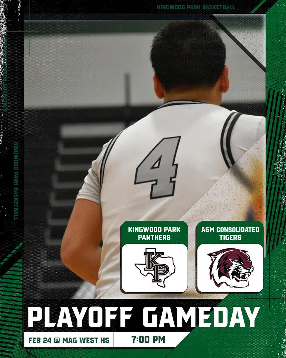 KParkBasketball's tweet photo. 👀⏰PLAYOFF GAMEDAY ⏰👀

🆚 A&amp;M Consolidated
📍 Magnolia West HS
⏰ 7:00 PM 
🔗 https://t.co/BiJOSWHuxc

If you can’t make it in person, you can stream the game LIVE via the link above

#AlwaysUs https://t.co/slqcrHjDWt