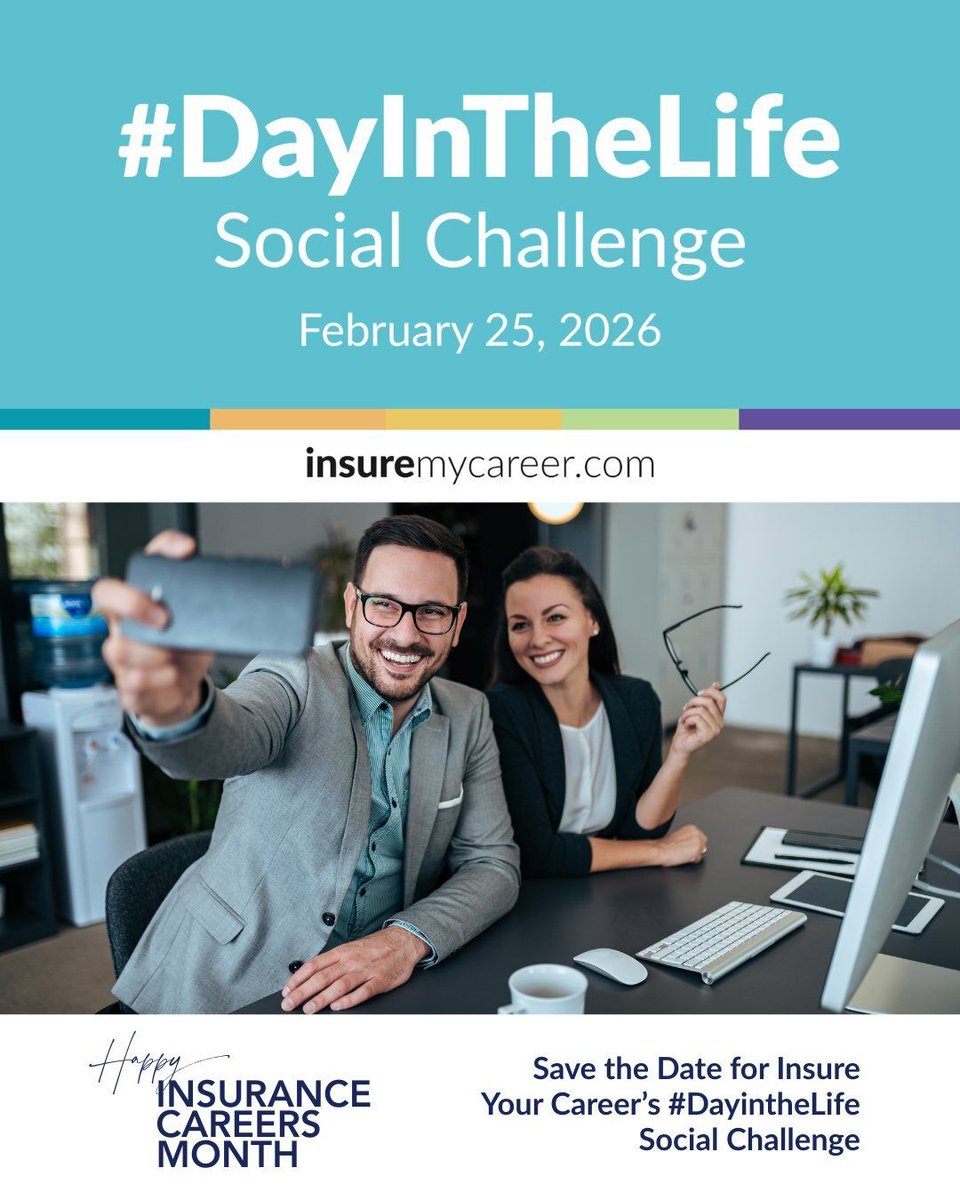 Join insurance pros nationwide on Feb. 25 for the #DayInTheLife Social Challenge!

📸 Take 5 minutes to share your day
🏷 #InsureMyCareer #DayInTheLife

Show the people, passion, and purpose behind insurance—you could inspire a future career.
More info: buff.ly/0ryNoat