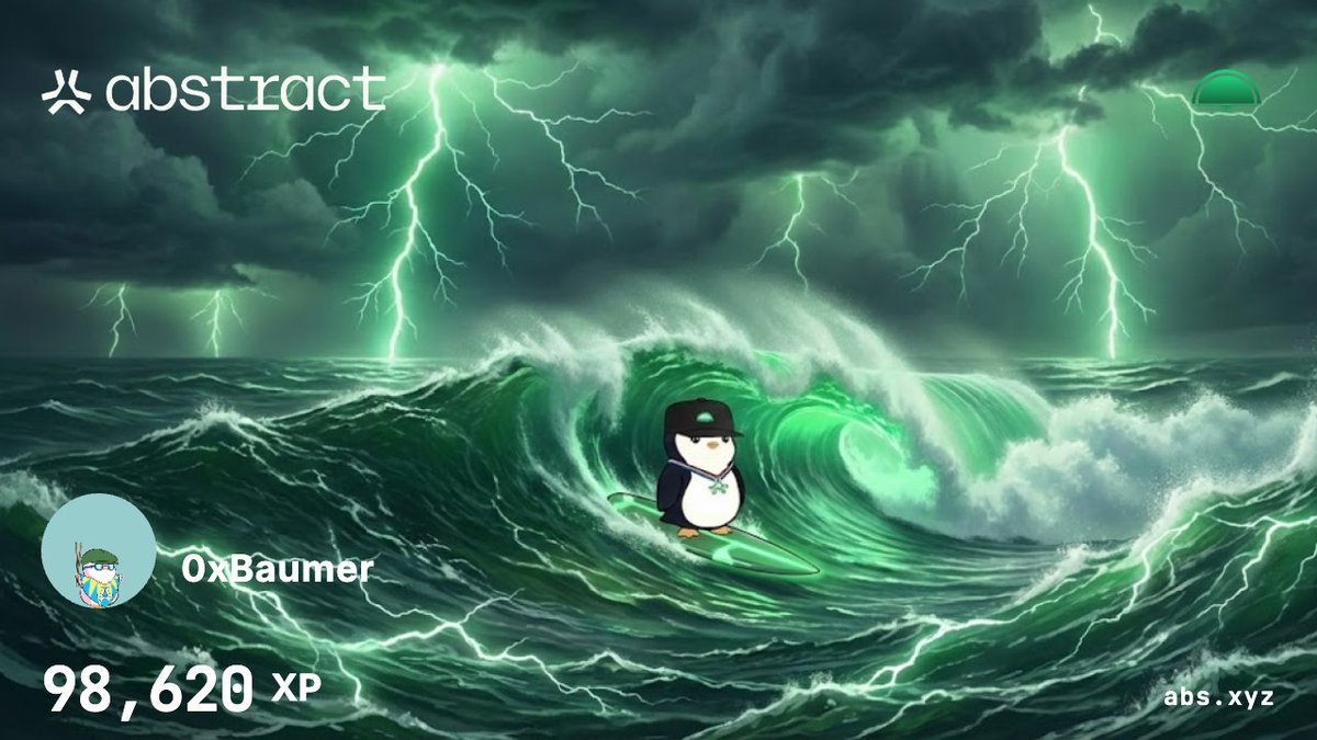 GM web 3✳️

Not as much as I expected... next week I should be Platinium!🐧 <a href="/Abstract_Eco/">Abstract Ecosystem</a> 

Keep pushing guys😎