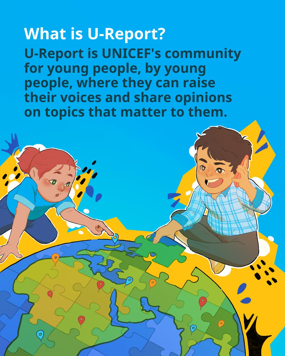 UNICEFGhana's tweet image. What is U-Report? It's UNICEF’s community for young people, by young people. Send "JOIN" to 1755 to join #UReportGhana. Join a community of 39M+ people raising their voices and shaping the future because #YourVoiceMatters! @UReportGlobal