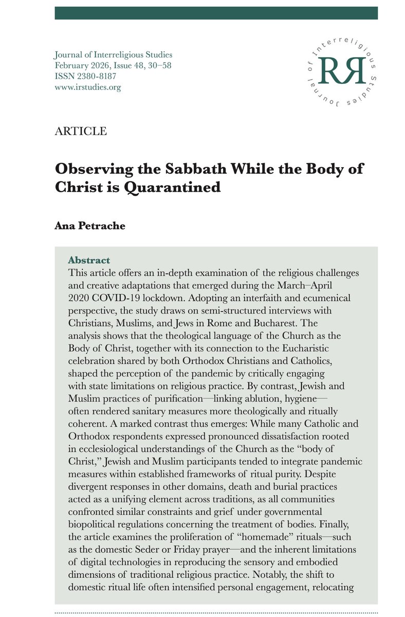 Journal of Interreligious Studies tweet media