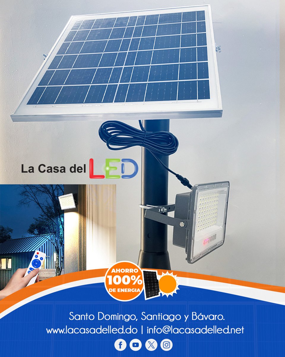 LaCasadelLEDLat's tweet photo. Recárgalo en el día, Ilumina toda la noche. 100% ahorro de energía. 
WhatsApp +1 (809) 702-0982 
Tel.: (809) 379-2216 
#bavaro #santiago #santodomingo #lacasadelled #arquitectura #energiasostenible #iluminacion #led #solarled https://t.co/20pnLtSJJD