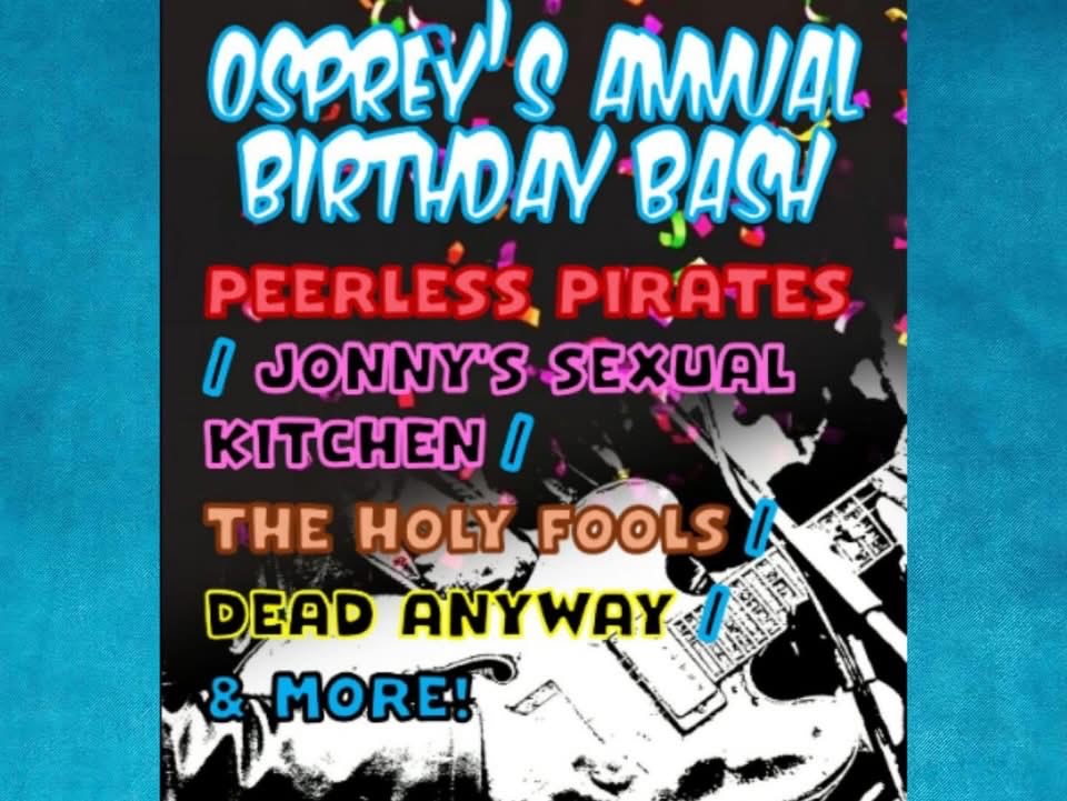 anyway_dead's tweet photo. Back on the horse this weekend with our last gig for a while. Osprey’s birthday bash at the Florence Park Community Centre, Oxford, Saturday 28th Feb, doors are at 5pm and we are on around 7pm or thereabouts. Hope to see some Oxford chums there! 🤞💜 https://t.co/sZGP5GPAlT