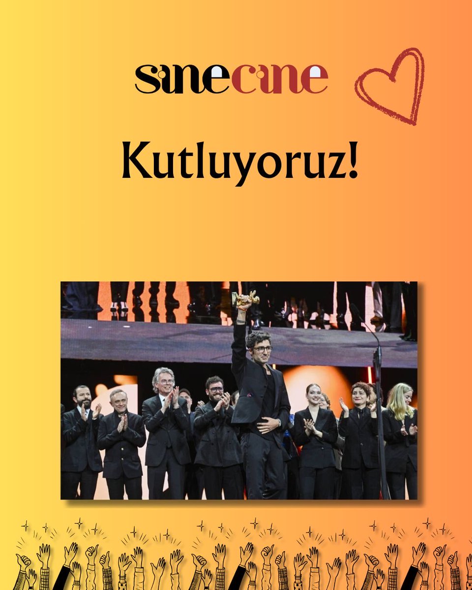 Berlin Uluslararası Film Festivali’nde Sarı Zarflar ile Altın Ayı ödülünü alan İlker Çatak ve tüm film ekibini tebrik ederiz. #Berlinale