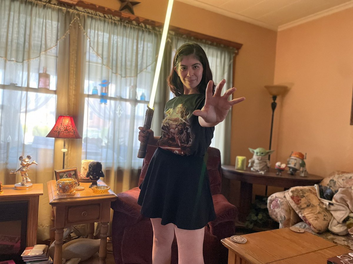 You are one with the force. Show off you with a lightsaber! Want to see something here.