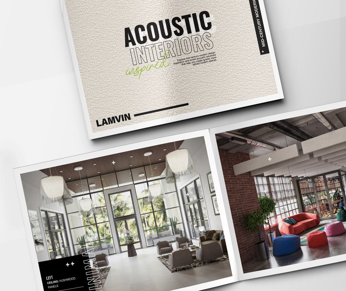 Immerse yourself in our new Mid-century Modern Lookbook and explore how geometric shapes, tactile finishes and integrated sound solutions come together to create environments that feel comfortable, balanced and enduring. 

hubs.ly/Q044p0kb0