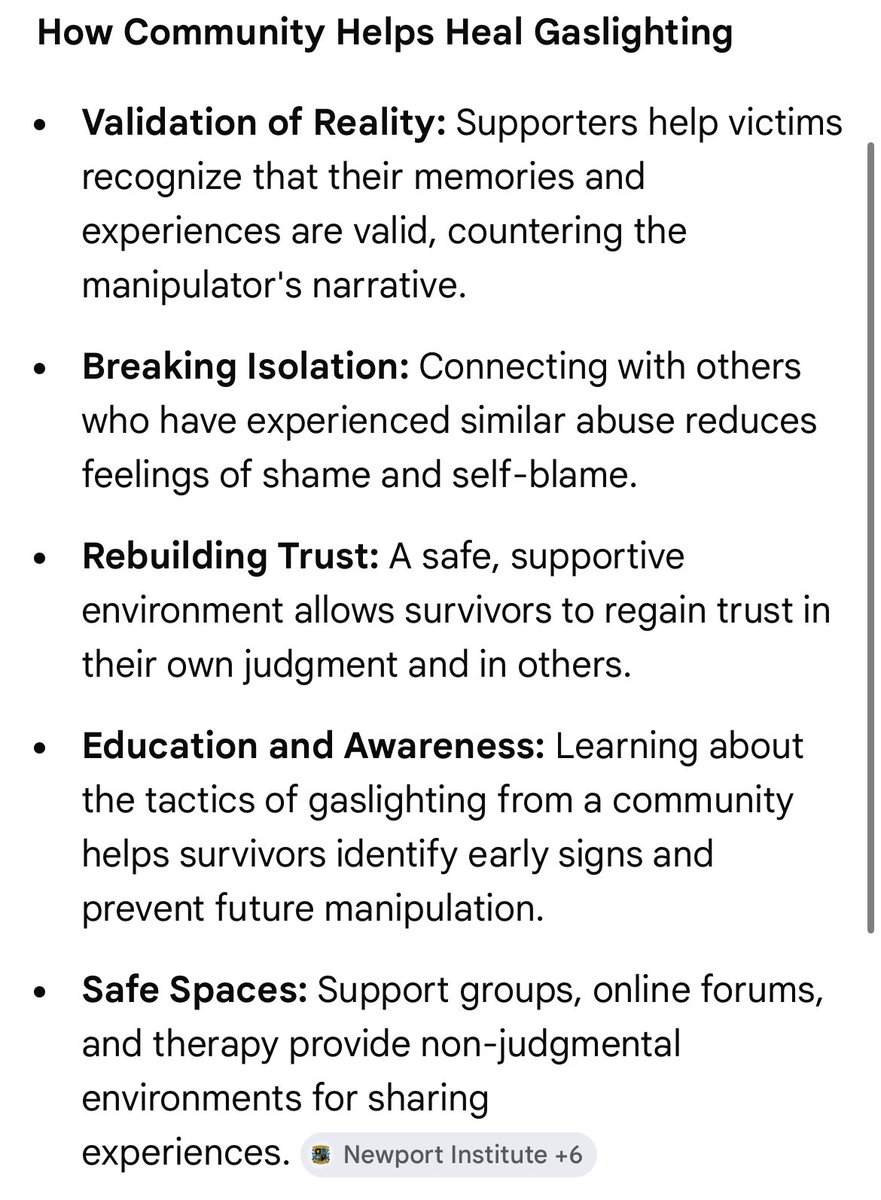 And another thing…we have all been gaslit to shit by Trump. It causes a fog, exhaustion, loss of hope. I’ve already seen a change in some peeps just from having somewhere to go with that.