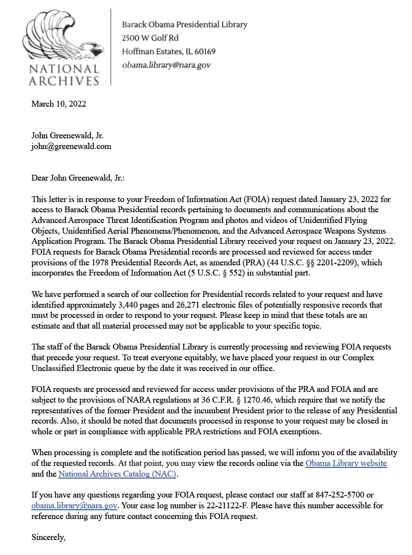 John Greenewald, Jr. tweet media