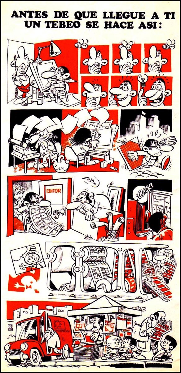 Una forma magistral (i divertida) de narrar en imatges un procés molt complex: com es fa un tebeo (quan se'n feien). 
✎ Per Jan, esclar