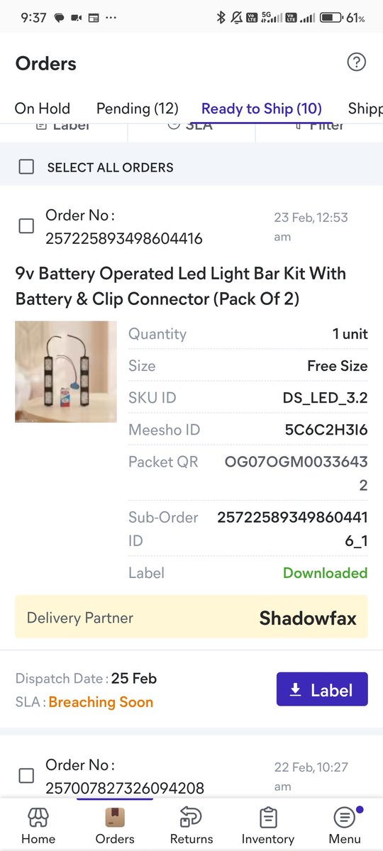 vicky__dhage's tweet photo. @shadowfax_in 257225893498604416_1, 257007827326094208_1,
I have many orders pending injust pasted you 2 order ids. I have attached screenshot also. https://t.co/m5iElLRV1H
