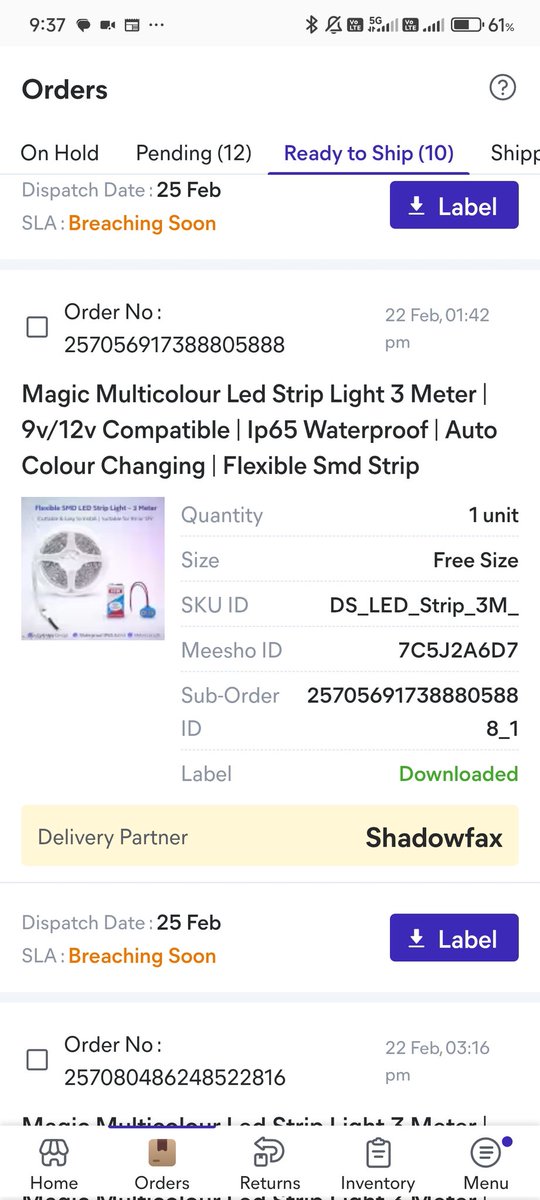vicky__dhage's tweet photo. @shadowfax_in 257225893498604416_1, 257007827326094208_1,
I have many orders pending injust pasted you 2 order ids. I have attached screenshot also. https://t.co/m5iElLRV1H
