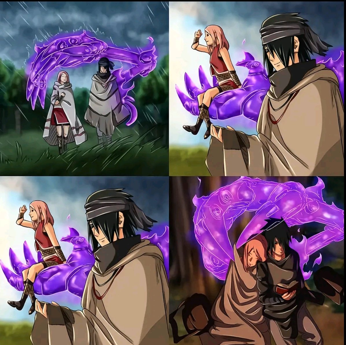 "Sasuke’s Susanoo can only 
kill and fight enemies"

Meanwhile him with Sakura: