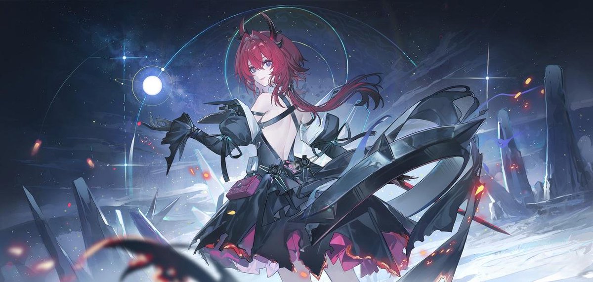 sajidahel12's tweet photo. Meeting in the moonight. (Cr.二次合金)

#ArknightsEndfield #エンドフィールド #Laevatain https://t.co/EfCOWKjkWO