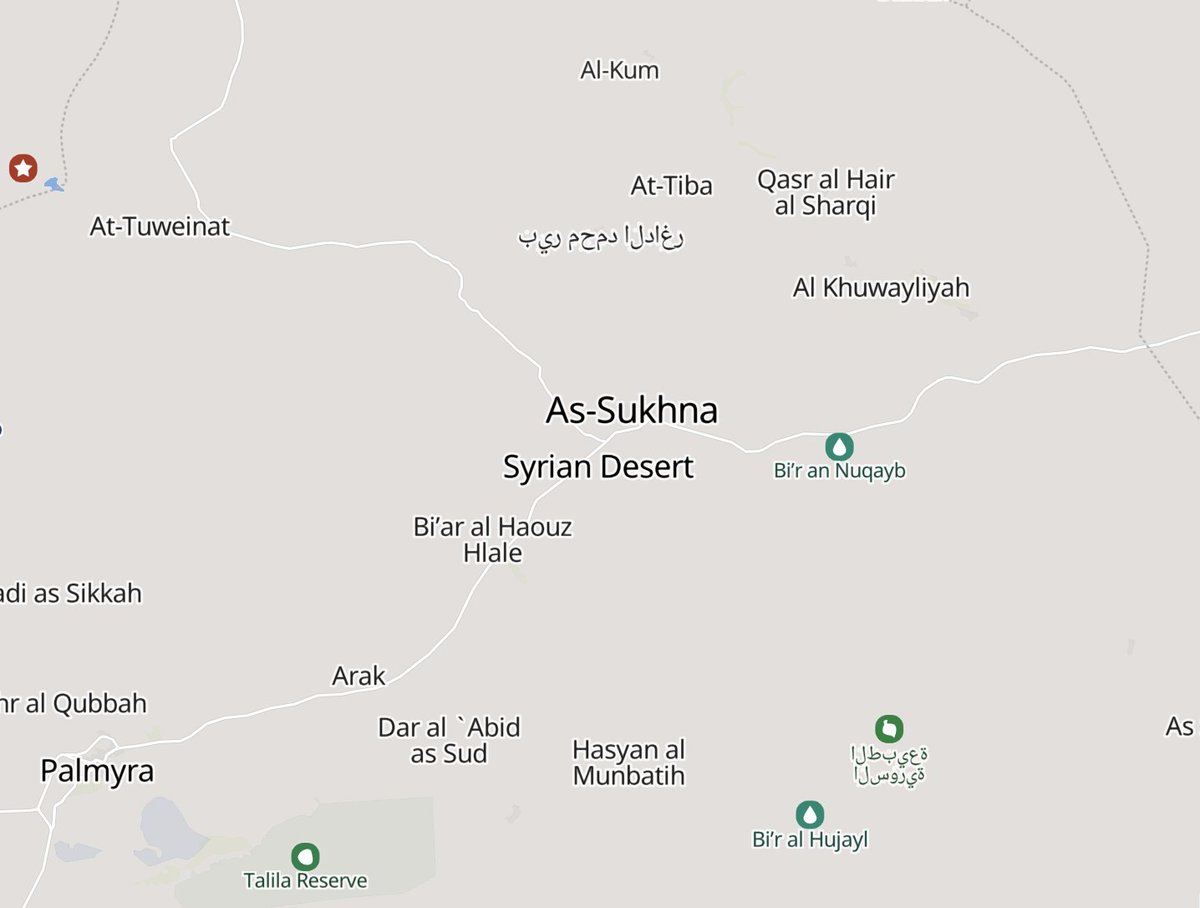 TracTerrorism's tweet photo. Suspected #IslamicState (IS) Assassinate Former Syrian Arab Army (#SAA) Member in al-Sukhnah, #Badiya Desert, Homs Governorate, #Syria
Read more: https://t.co/PsS1dpPwUy https://t.co/YwMkgD1FNM