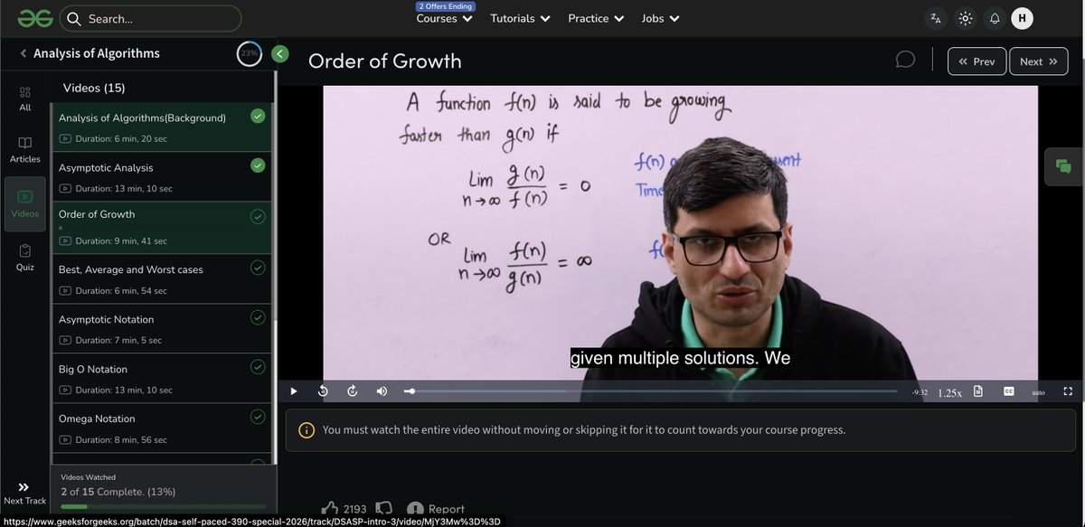 Harshkaushikhk's tweet photo. Day 2 wrapped up Order of Growth.
@geeksforgeeks
#three90challenge #commitwithgfg #day2 https://t.co/19sDXYUy49