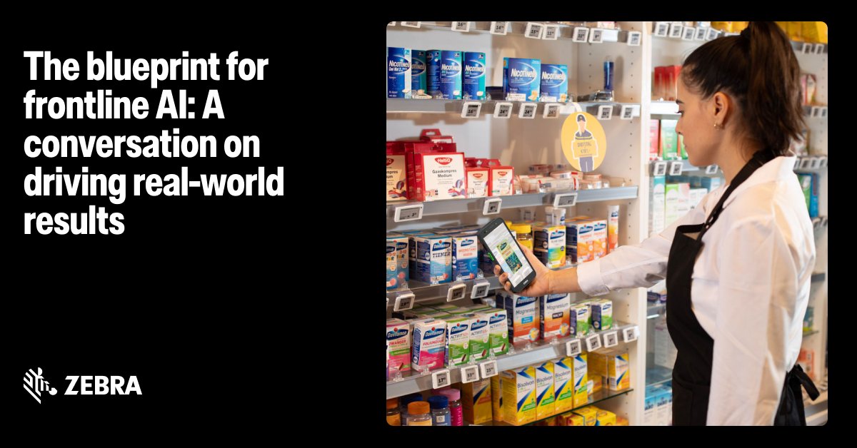 ZebraTechnology's tweet image. How does AI empower teams and drive growth today? Explore in our latest episode of Better Conversations, where our CMO and our VP of Product Solutions and Strategy discuss how AI can make your frontline operations #BetterEveryDay. social.zebra.com/6014QZdRK