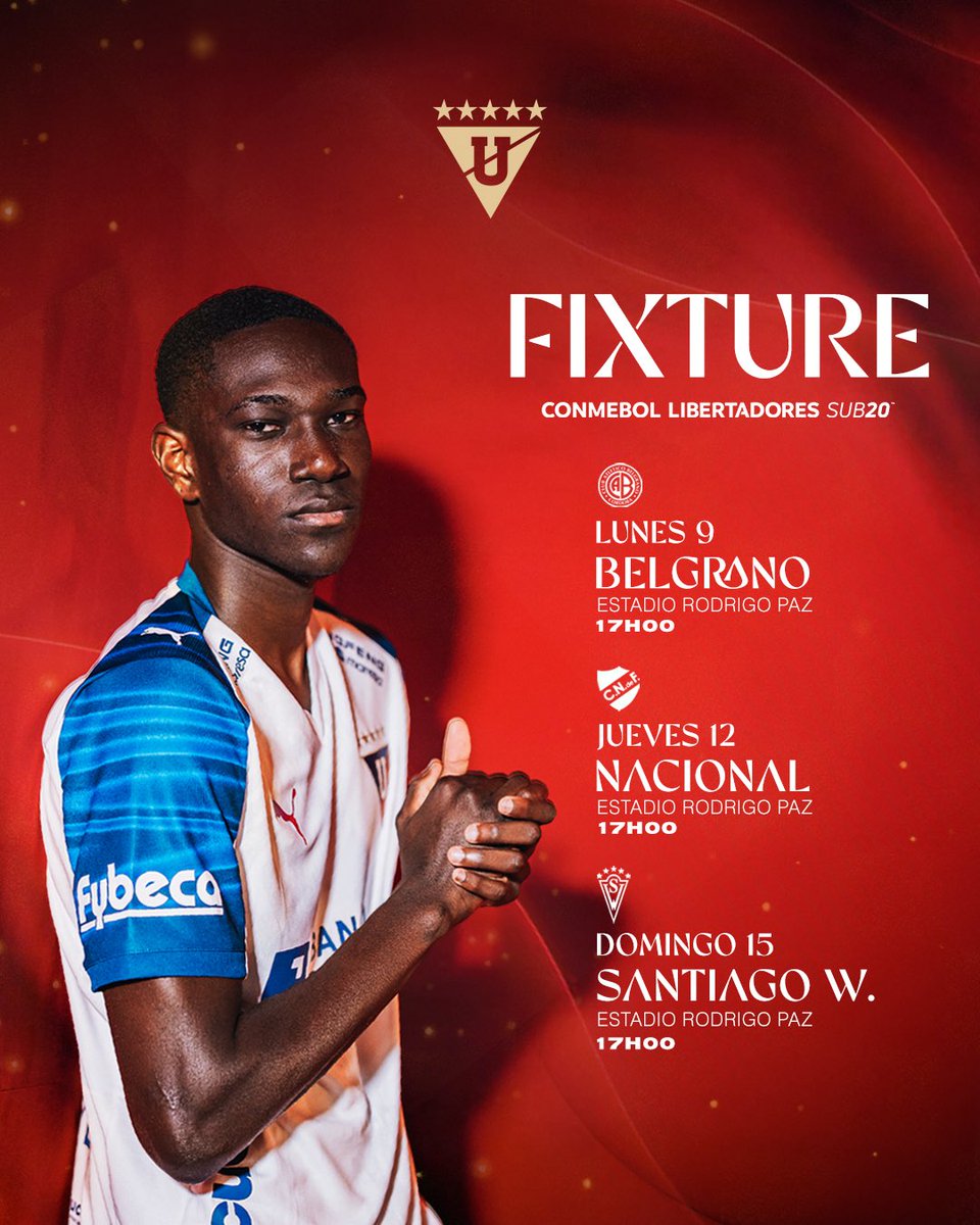Este es nuestro fixture para la fase de grupos de la 🏆 CONMEBOL #Libertadores #U20 🤩

Jugamos todos los partidos en el mejor lugar del mundo 🥺🏟️ ¡Vamos albos! A pelear el pase 💪