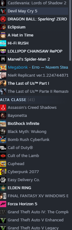 Vdryel's tweet photo. meus jogos da steam https://t.co/pvT8OedjTB