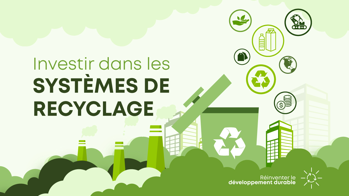 Investir dans les systèmes de recyclage et développer des marchés finaux pour les emballages recyclés est essentiel pour que les gains en durabilité se concrétisent. En savoir plus : reinventerlecanada.ca