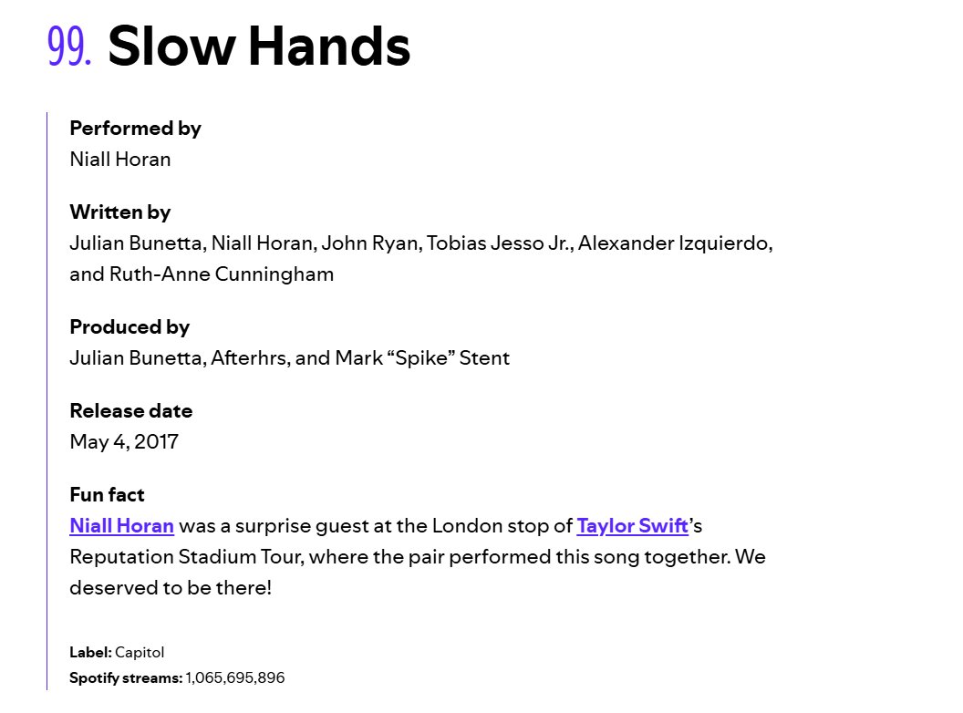 NJHNEWS's tweet photo. 🚨"Slow Hands" was ranked #99 on Spotify's 100 Greatest Pop Songs of the Streaming Era 🎉
https://t.co/JHPTPhdD1r
#SlowHands #NiallHoran @nialloffical https://t.co/IGuTR2TBCo